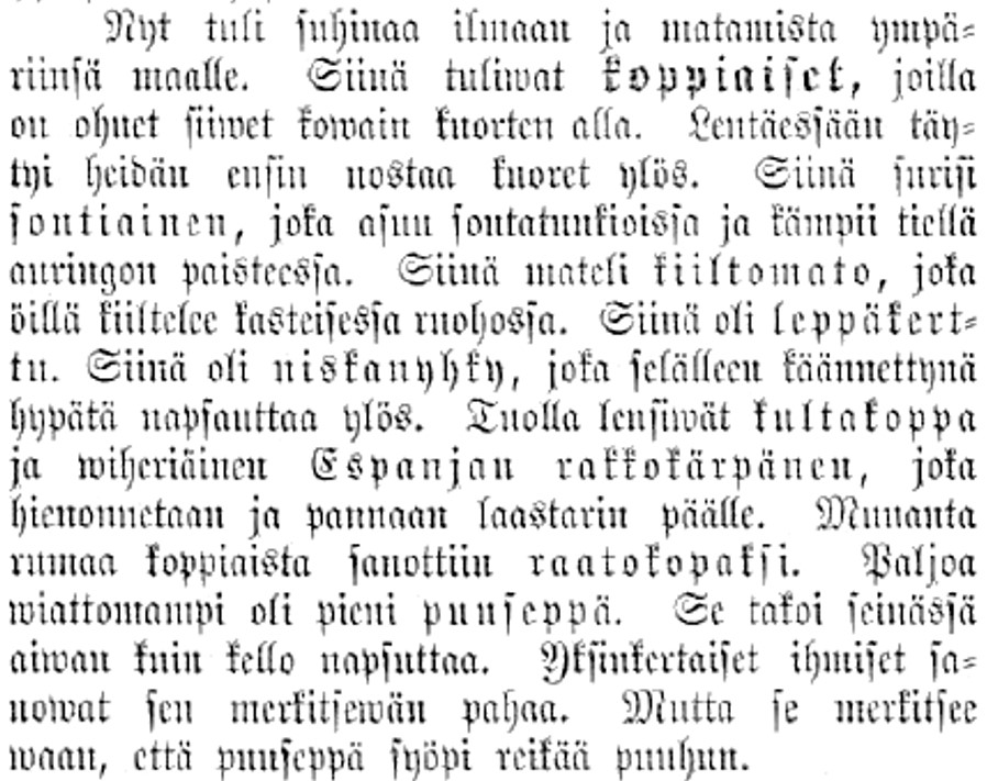 Kuva Luonnonkirjan kappaleesta, jossa käsitellään kovakuoriaisia
